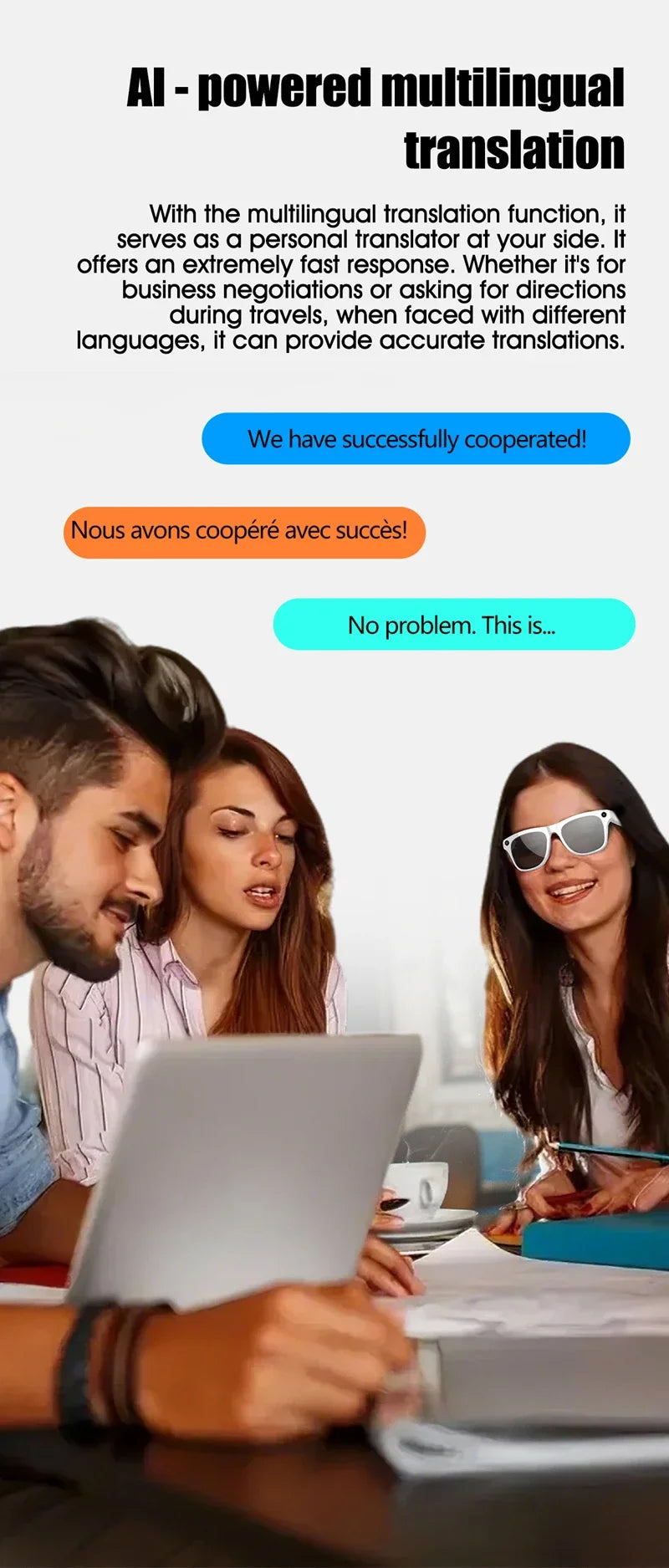 Xiaomi-gafas inteligentes 4K, auriculares con asistente de voz AI, grabación de vídeo/audio, traducción, llamadas Bluetooth, identificación de objetos