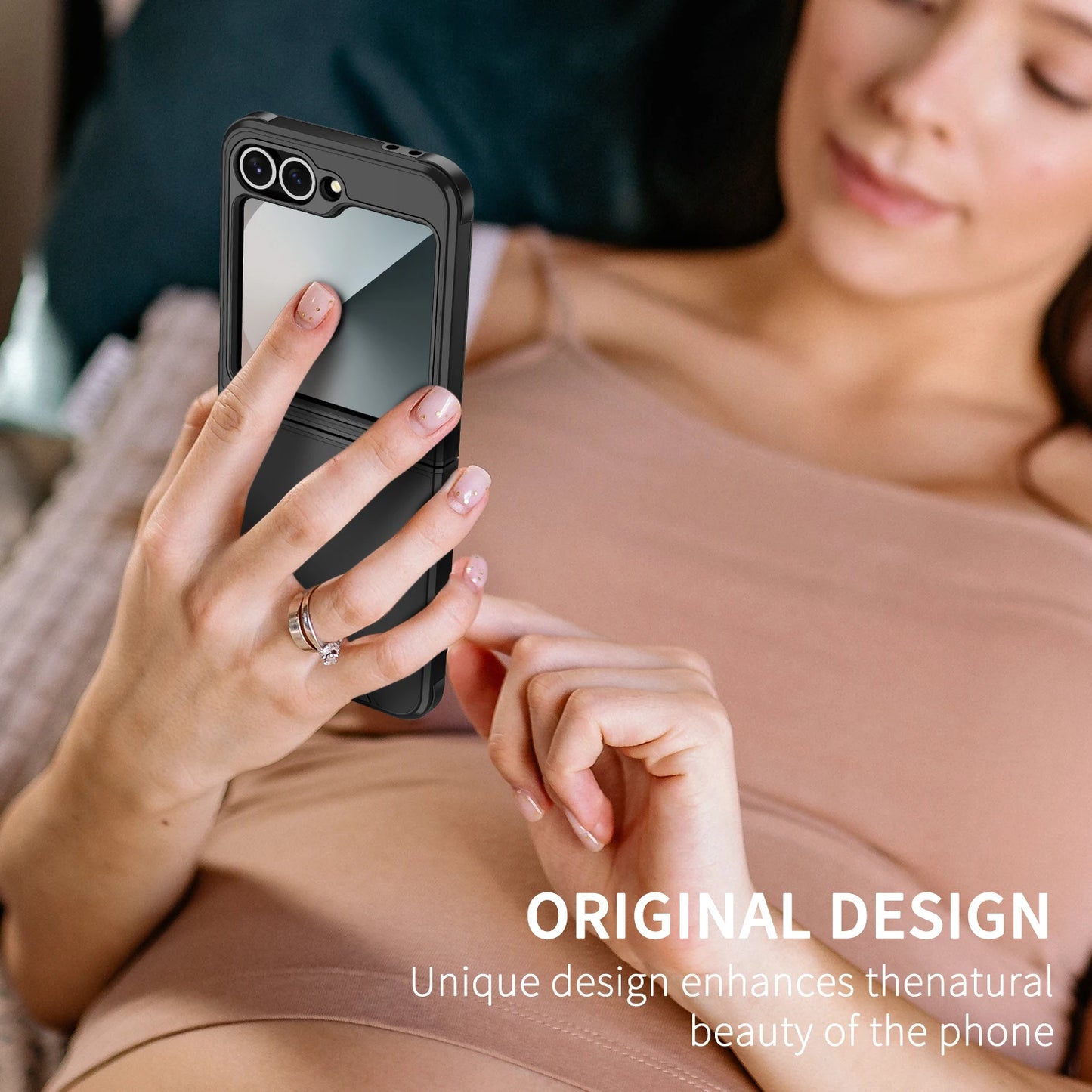 Funda de teléfono de protección mate delgada oficial Original de lujo Samsung Galaxy Z Flip 7 6 5 4 para carga inalámbrica cubierta a prueba de golpes
