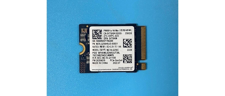 SSD interno NVMe PCIe M.2 2230 / 2242 empaquetado por OEM Samsung BM9C1/PM9B1/PM9C1A/PM991A y WD SN740 y Crucial P310 y Micron 2450