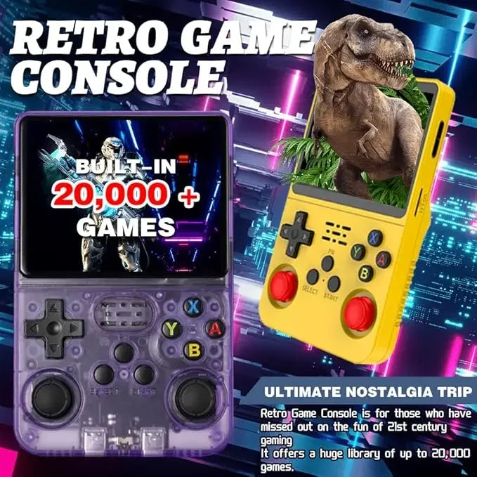 Consola de juegos Retro clásica R36S con sistema ARKOS, videojuegos, consola de juegos portátil de una sola tarjeta, regalo para niños de 3,5 pulgadas