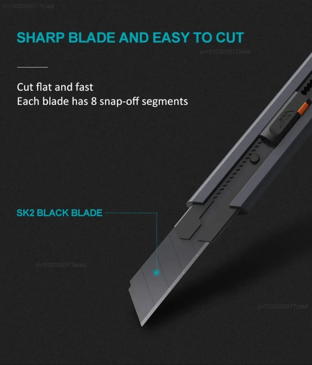 Xiaomi Jimihome-cuchillo utilitario elástico de 0,79 pulgadas, cortadores de papel, cuchillas de acero al carbono, cuchillo de bolsillo con bloqueo de seguridad, herramienta artesanal