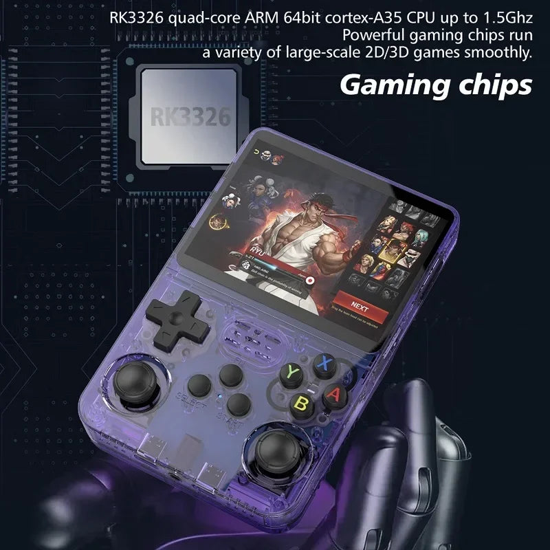 Consola de juegos Retro clásica R36S con sistema ARKOS, videojuegos, consola de juegos portátil de una sola tarjeta, regalo para niños de 3,5 pulgadas