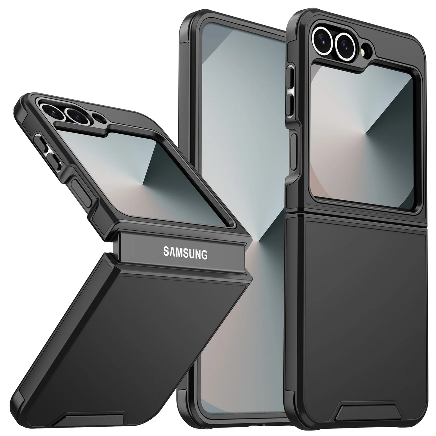 Funda de teléfono de protección mate delgada oficial Original de lujo Samsung Galaxy Z Flip 7 6 5 4 para carga inalámbrica cubierta a prueba de golpes