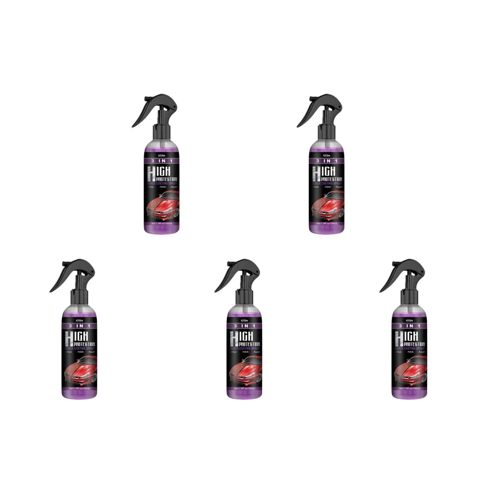 Espray de alta protección 3 en 1 para revestimiento de cerámica, aerosol de pulido de cera para coche, reparación rápida de arañazos finos, actualización de plástico