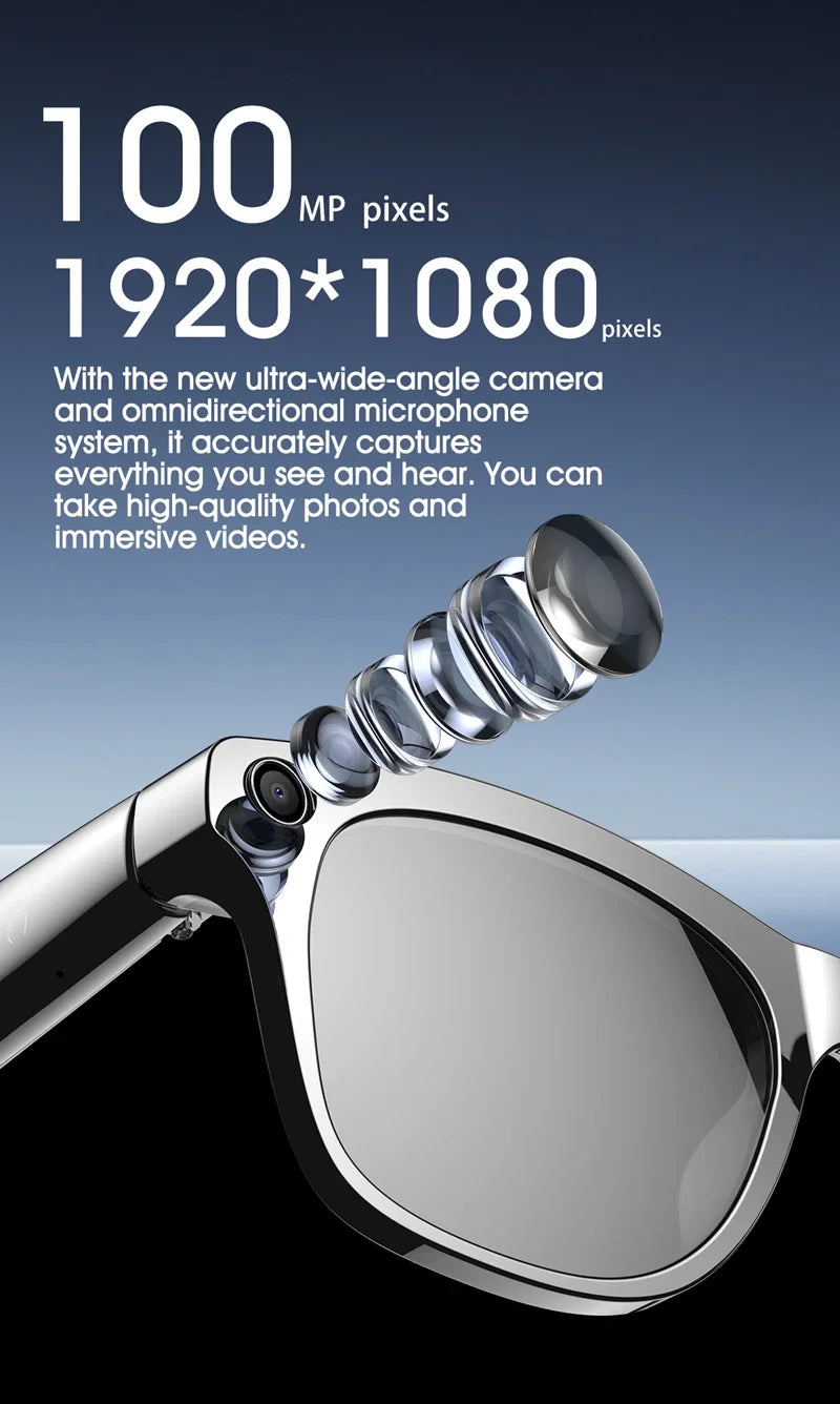 Xiaomi-gafas inteligentes 4K, auriculares con asistente de voz AI, grabación de vídeo/audio, traducción, llamadas Bluetooth, identificación de objetos