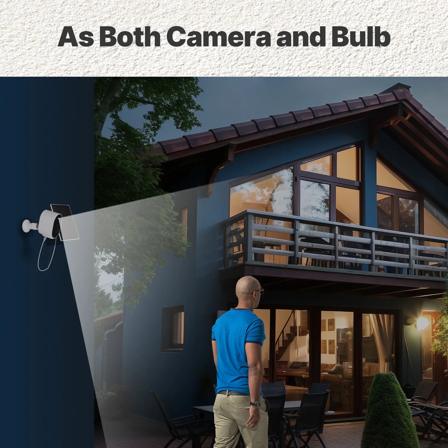 Cámara de seguridad HD inteligente carga Solar IP65 impermeable a todo Color visión nocturna funciona con Alexa Google Home, MOES Tuya WiFi 4MP HD