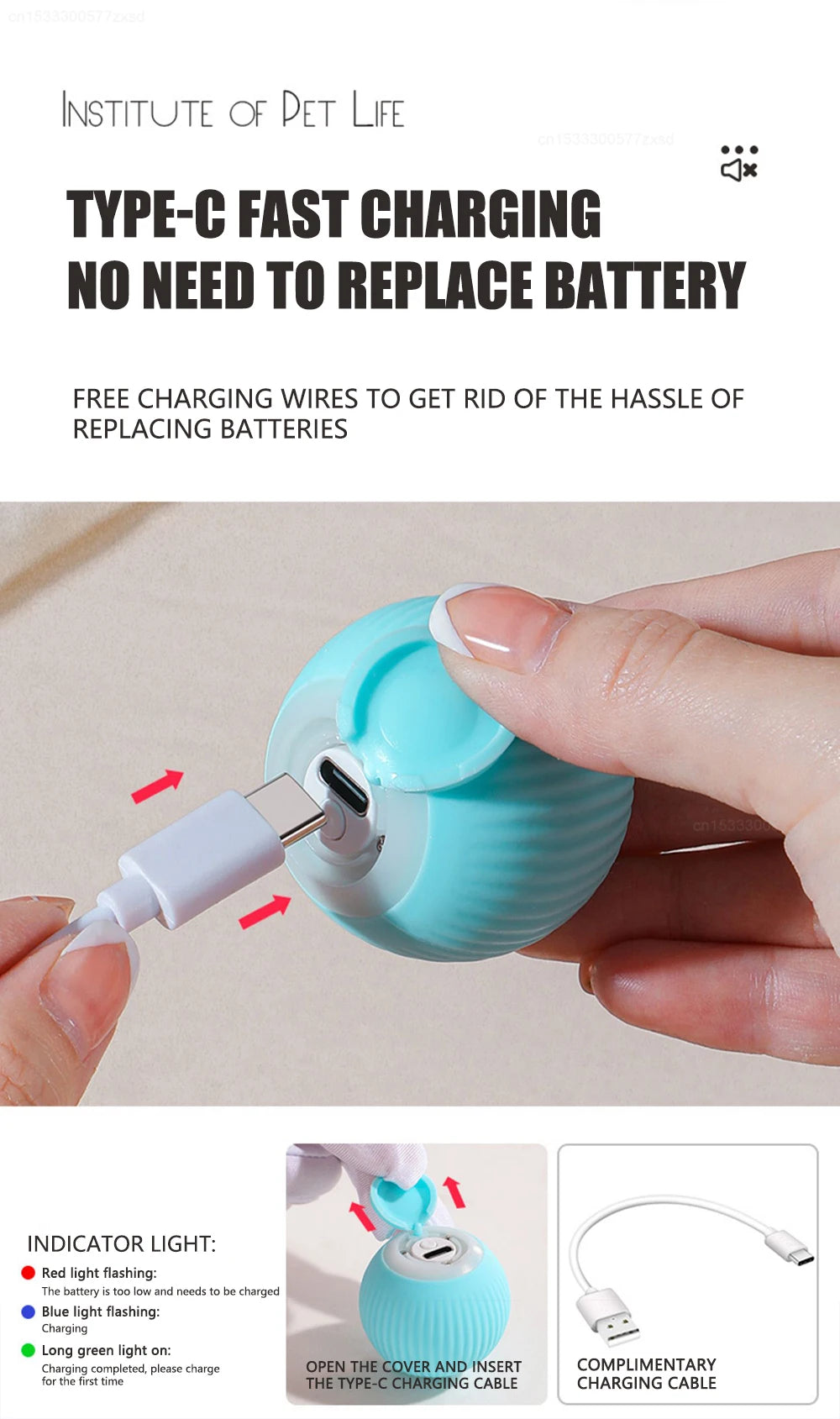 Xiaomi-pelota interactiva para gatos, juguetes inteligentes para gatos, juguete electrónico interactivo para gatos, bola mágica rodante automática para interiores, accesorios para mascotas