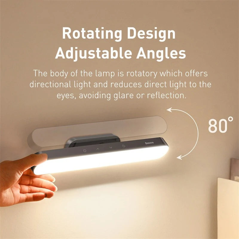 Lámpara de mesa LED magnética colgante, luz nocturna con atenuación continua, recargable para armario, dormitorio, cocina