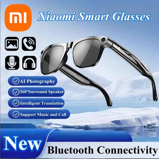 Xiaomi-gafas inteligentes 4K, auriculares con asistente de voz AI, grabación de vídeo/audio, traducción, llamadas Bluetooth, identificación de objetos