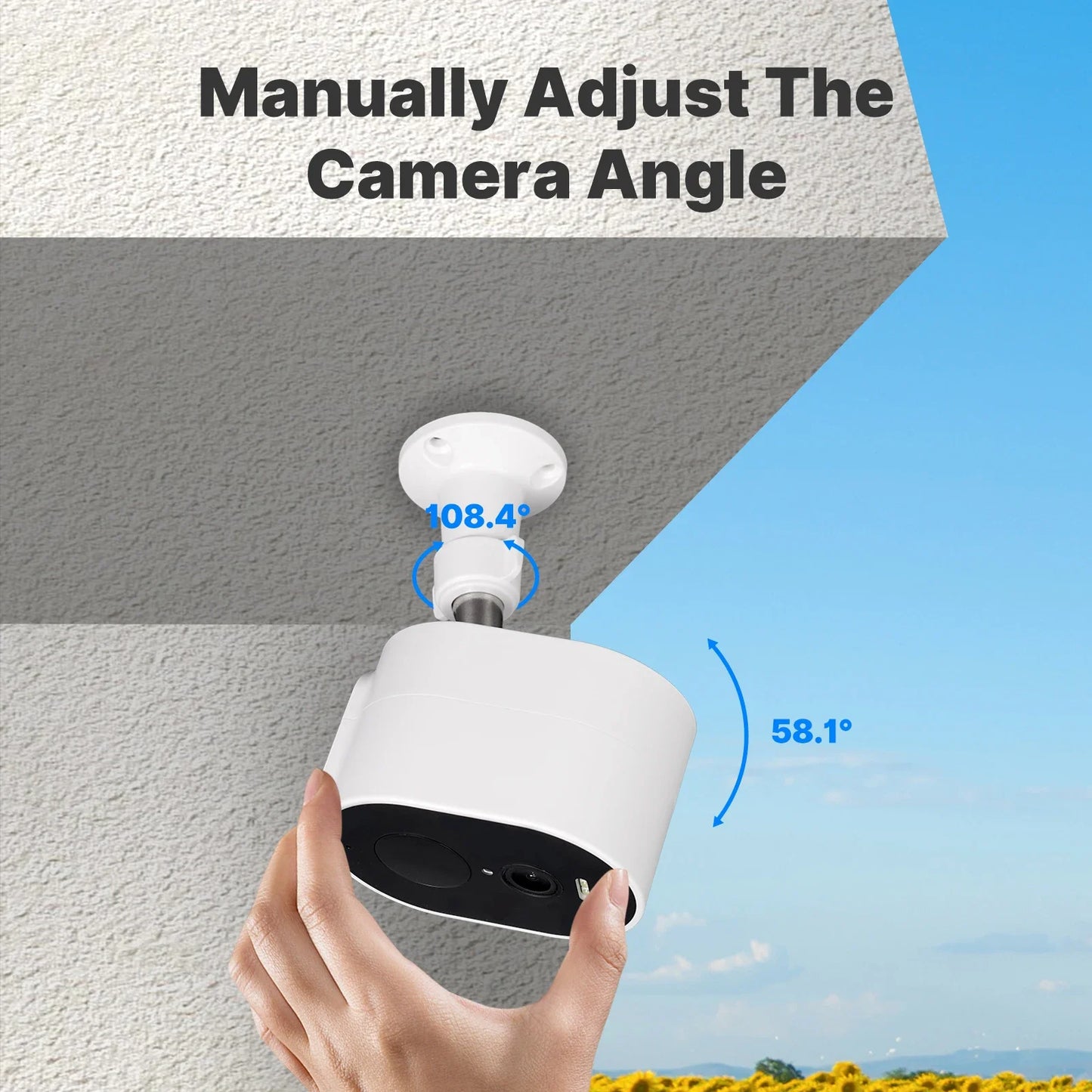 Cámara de seguridad HD inteligente carga Solar IP65 impermeable a todo Color visión nocturna funciona con Alexa Google Home, MOES Tuya WiFi 4MP HD
