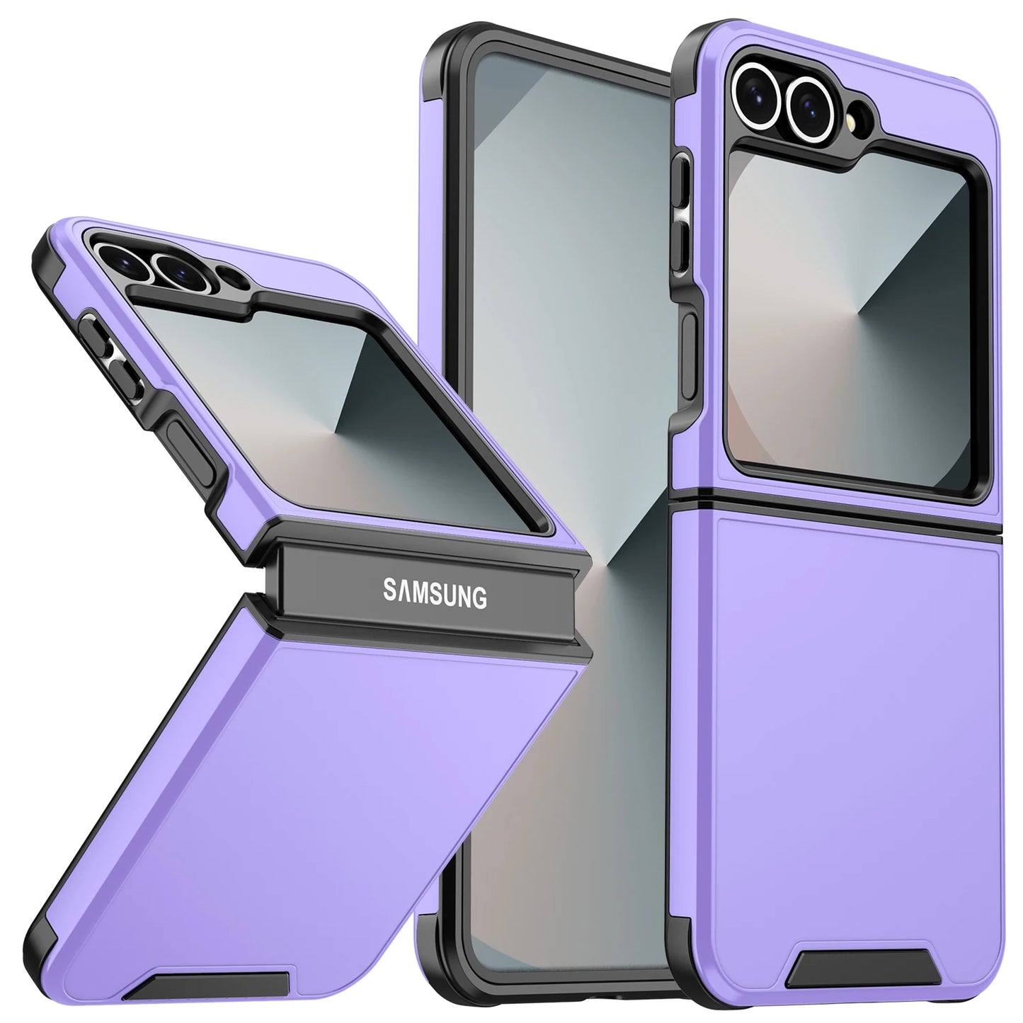 Funda de teléfono de protección mate delgada oficial Original de lujo Samsung Galaxy Z Flip 7 6 5 4 para carga inalámbrica cubierta a prueba de golpes