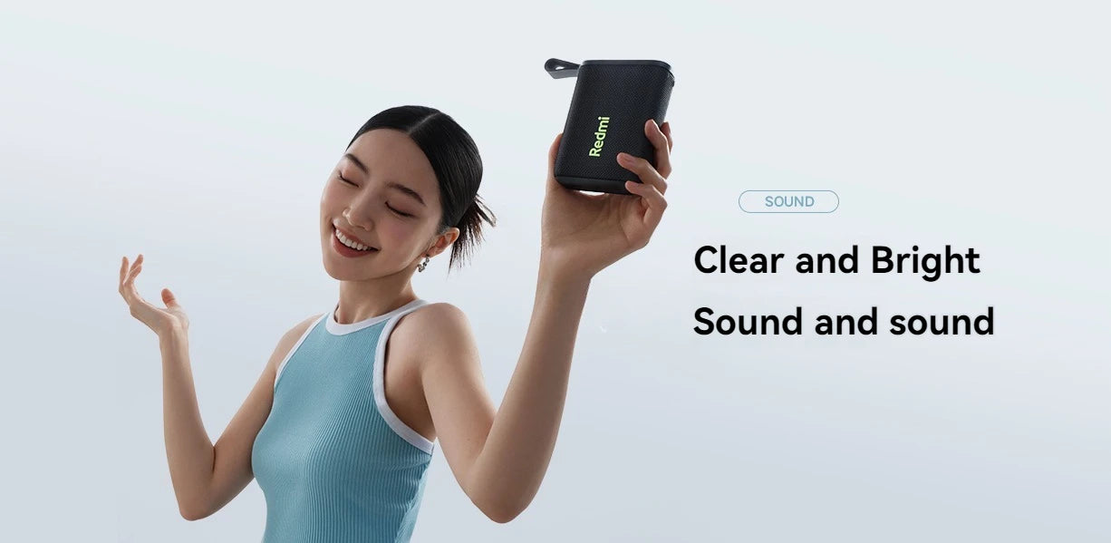 Xiaomi Redmi Altavoz Bluetooth portátil al aire libre IP67 estéreo potente caja de sonido BT5.3 RGB doble emparejamiento TWS conectividad colorida