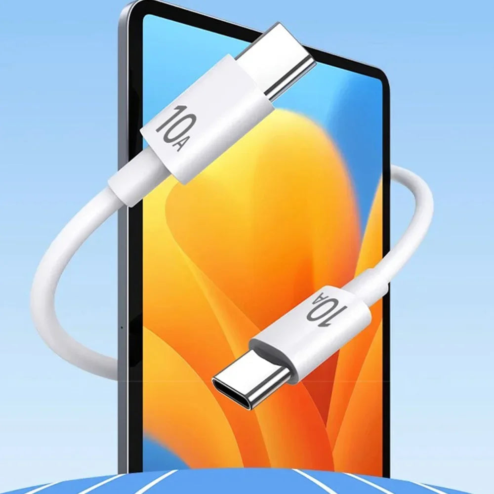 Cable Universal USB C a USB tipo C de 120W, carga rápida PD de 10A para iPhone 15, iPad, Samsung, Xiaomi, Huawei, línea de datos Dual tipo C