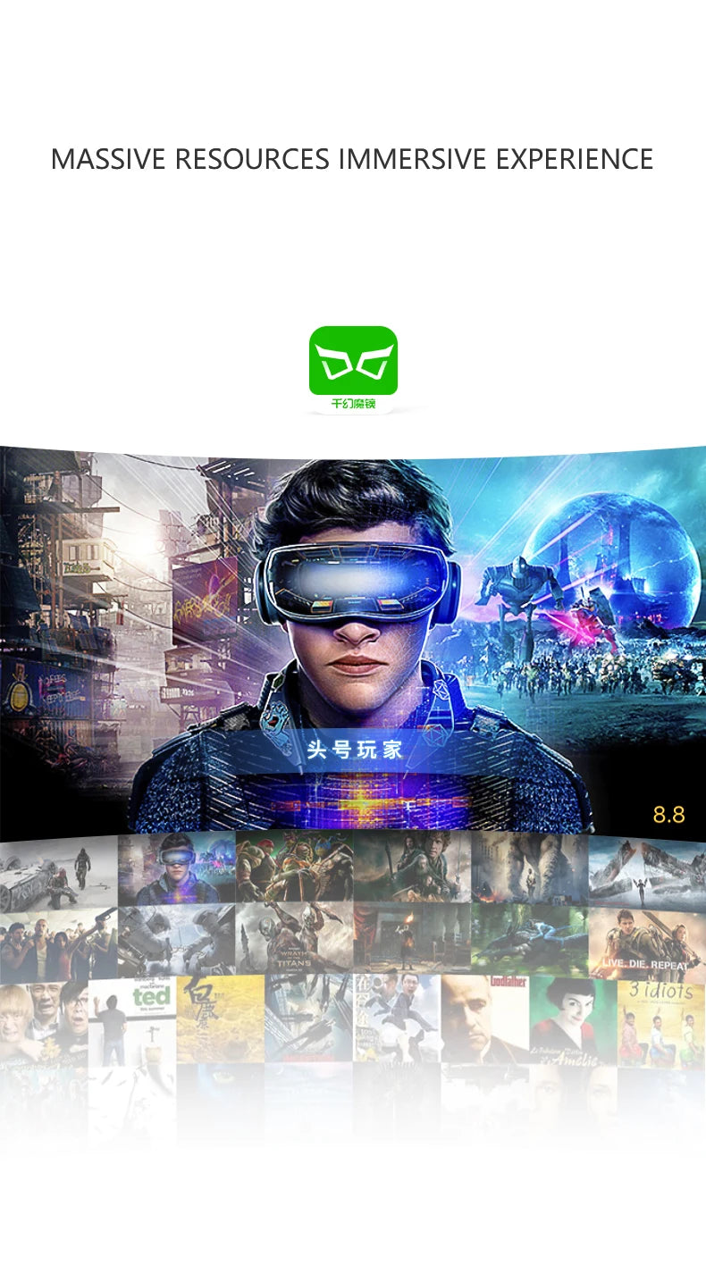 Gafas de realidad Virtual, auriculares, dispositivos Viar, casco, lentes 3D, gafas inteligentes para teléfonos inteligentes, teléfono móvil, accesorio de juego