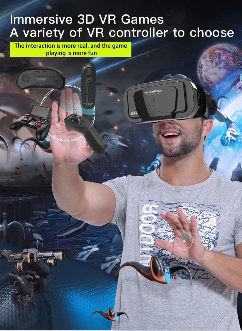 Gafas de realidad Virtual, auriculares, dispositivos Viar, casco, lentes 3D, gafas inteligentes para teléfonos inteligentes, teléfono móvil, accesorio de juego