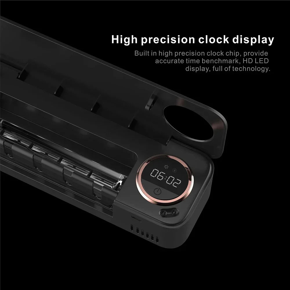 Nuevo Xiaomi UV cepillo de dientes navaja almacenamiento esterilizador pantalla LED soporte para cepillo de dientes recargable montaje en pared con accesorios de baño