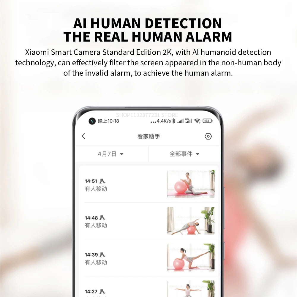 XIAOMI cámara IP inteligente edición estándar 2K HD visión nocturna infrarroja CCTV intercomunicador de voz AI alarma Base magnética WiFi en casa Videcam