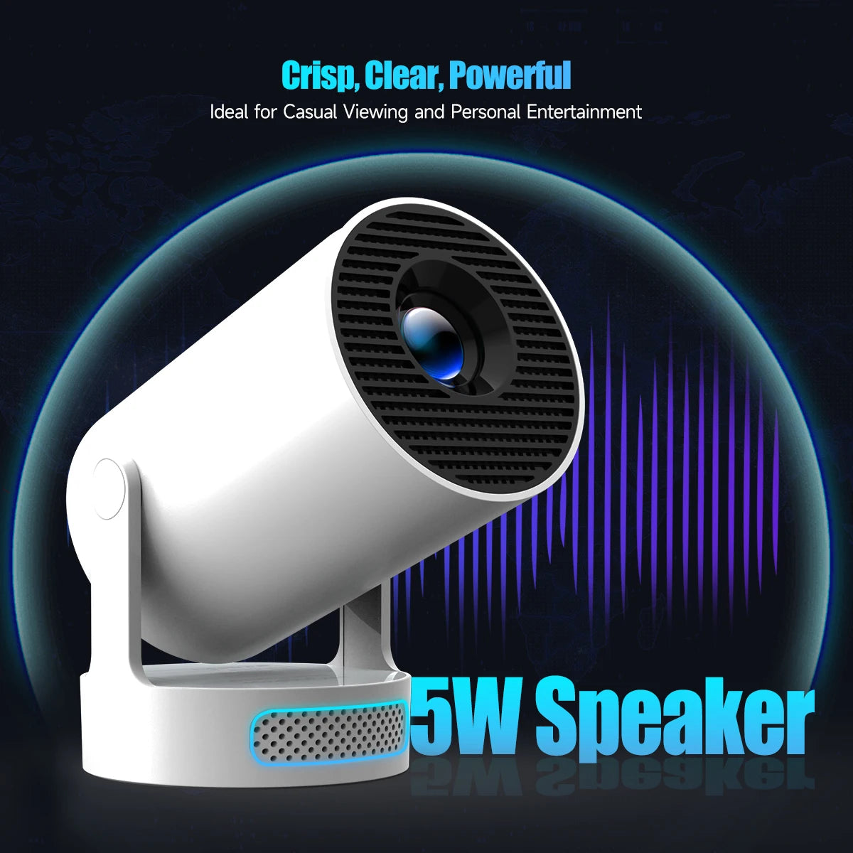 Proyector Magcubic Android 11 4K, 720P HY300 Pro + Wifi Dual 290ANSI 180 ° Proyector portátil flexible