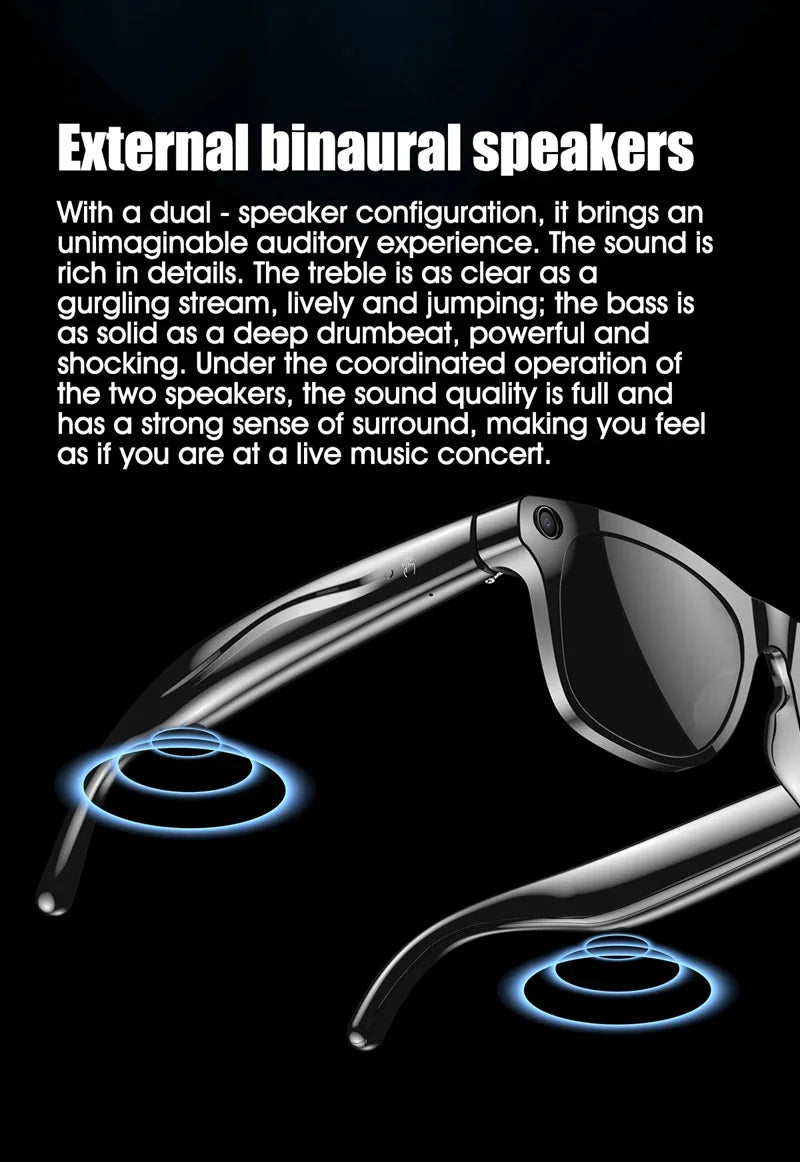 Xiaomi-gafas inteligentes 4K, auriculares con asistente de voz AI, grabación de vídeo/audio, traducción, llamadas Bluetooth, identificación de objetos