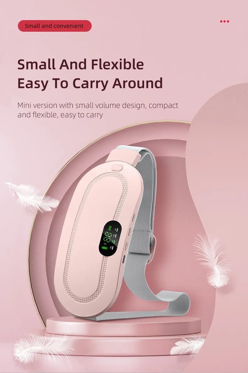 Cinturón calefactor, almohadillas térmicas menstruales, cinturón de alivio del período de compresión caliente, masaje de calefacción Abdominal recargable por USB