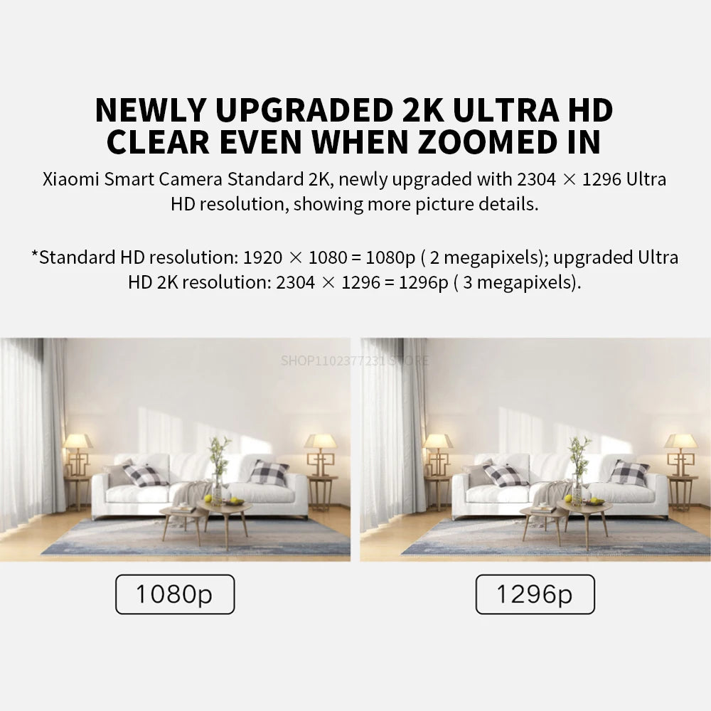 XIAOMI cámara IP inteligente edición estándar 2K HD visión nocturna infrarroja CCTV intercomunicador de voz AI alarma Base magnética WiFi en casa Videcam