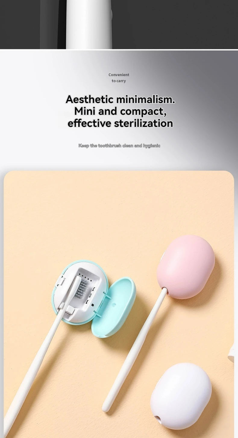 Mini esterilizador de cepillos de dientes, cepillo de dientes para viajes en casa, caja de cepillos de dientes con esterilización UV, esencial para uso doméstico y al aire libre