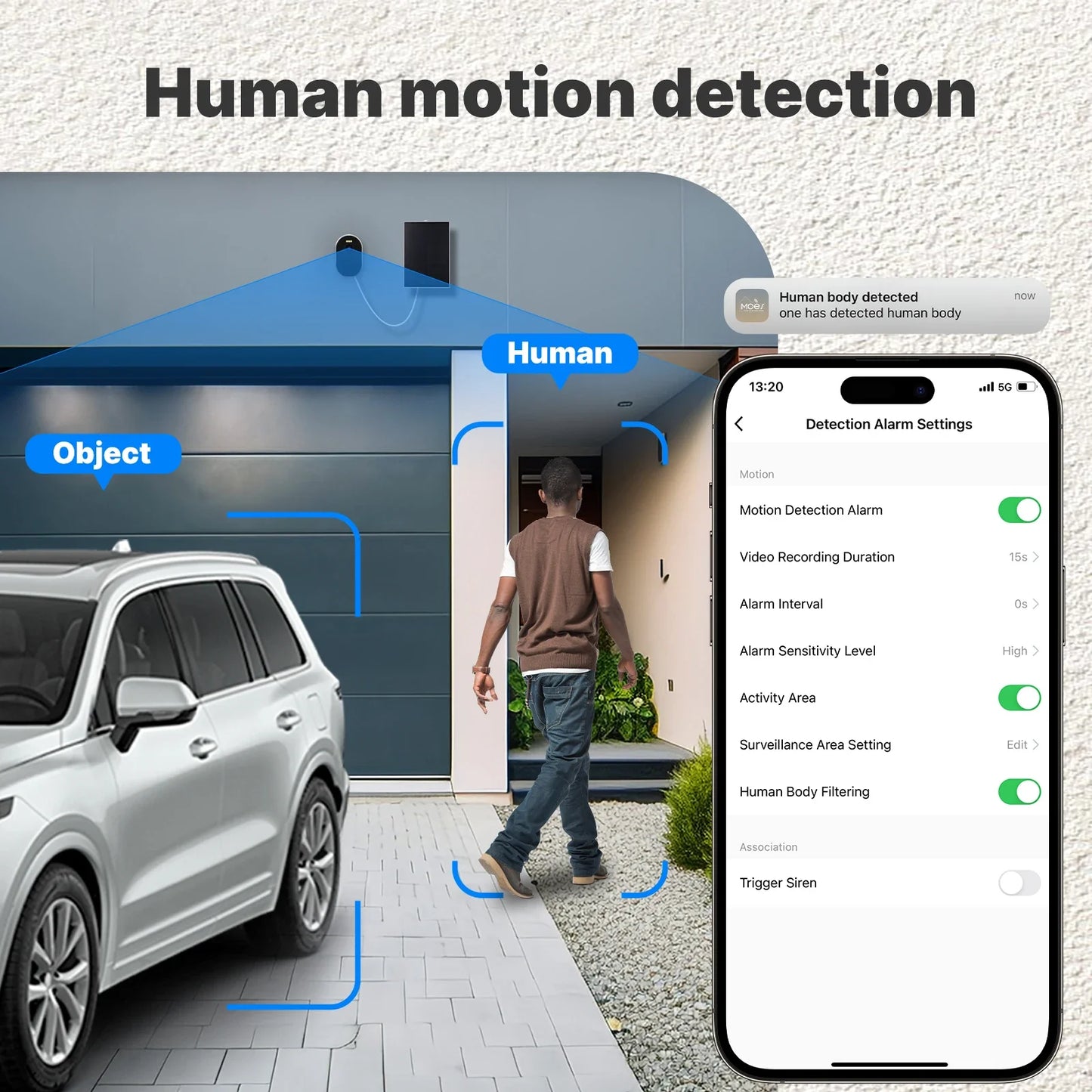 Cámara de seguridad HD inteligente carga Solar IP65 impermeable a todo Color visión nocturna funciona con Alexa Google Home, MOES Tuya WiFi 4MP HD