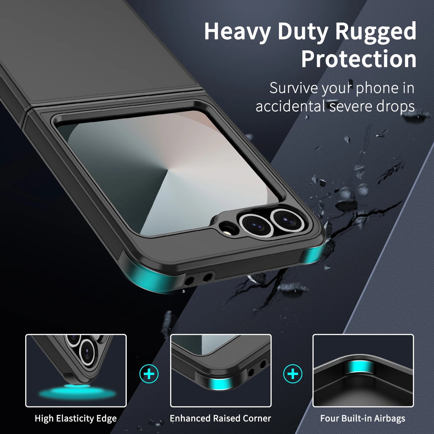 Funda de teléfono de protección mate delgada oficial Original de lujo Samsung Galaxy Z Flip 7 6 5 4 para carga inalámbrica cubierta a prueba de golpes