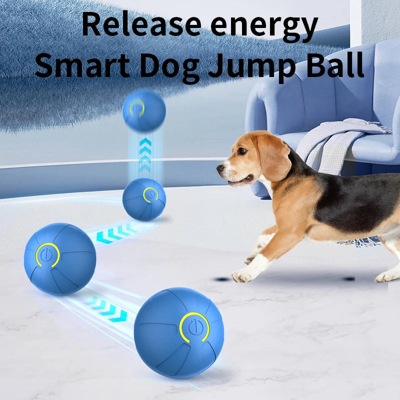 Pelota de juguete inteligente para perros, interactiva automática, con rodamiento electrónico, recargable por USB, que rebota en movimiento para cachorros a perros grandes, juguete para masticar