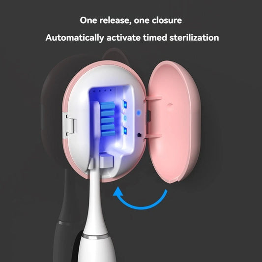 Mini esterilizador de cepillos de dientes, cepillo de dientes para viajes en casa, caja de cepillos de dientes con esterilización UV, esencial para uso doméstico y al aire libre