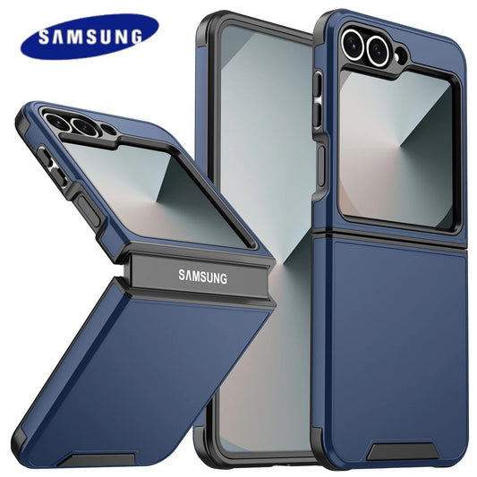 Funda de teléfono de protección mate delgada oficial Original de lujo Samsung Galaxy Z Flip 7 6 5 4 para carga inalámbrica cubierta a prueba de golpes