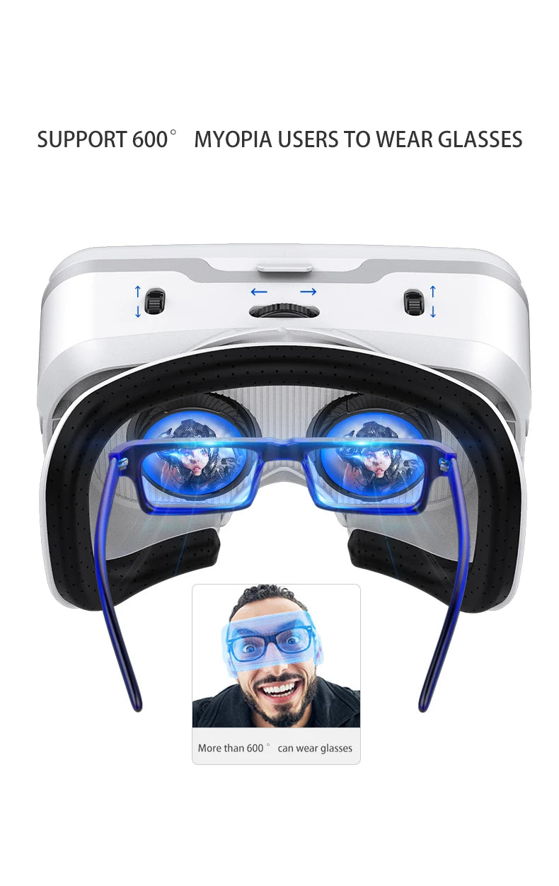 Gafas de realidad Virtual, auriculares, dispositivos Viar, casco, lentes 3D, gafas inteligentes para teléfonos inteligentes, teléfono móvil, accesorio de juego