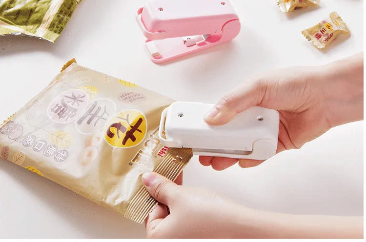 Mini máquina de sellado de bolsas Hea, sellador de paquetes, bolsas de plástico térmico para alimentos