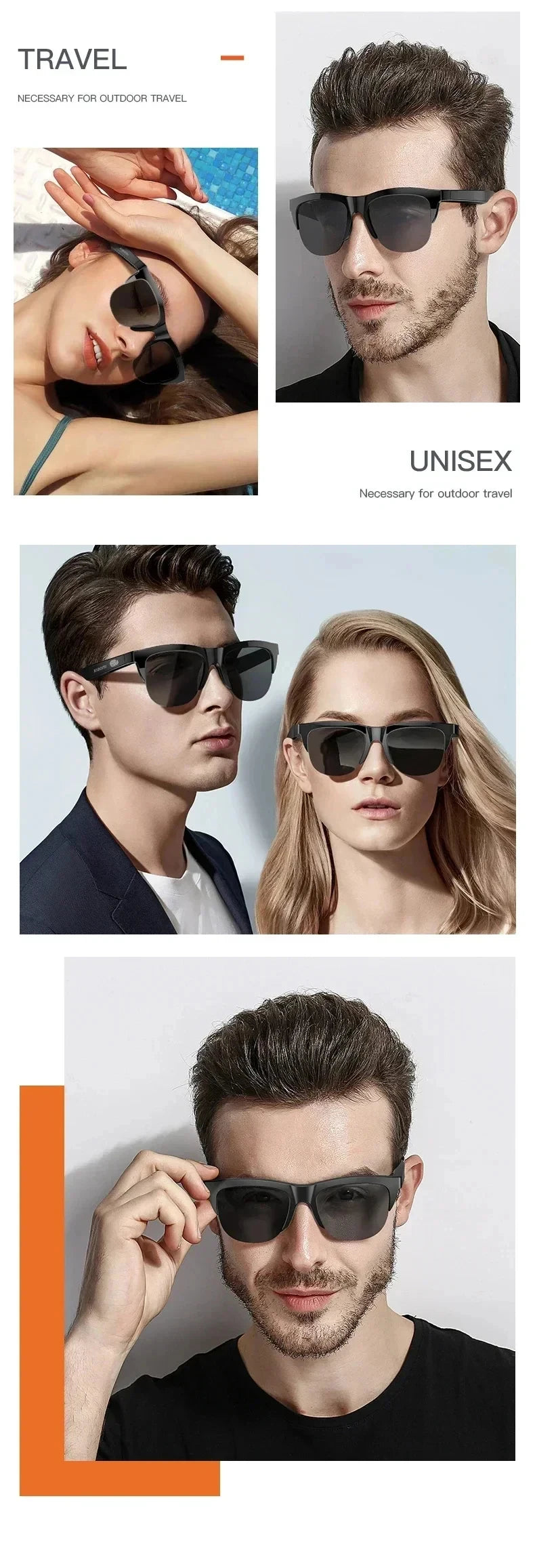 Original mijia Xiaomi gafas de sol inteligentes gafas Bluetooth llamada deportes al aire libre auriculares HIFI luz azul impermeable Anti-UV con micrófono