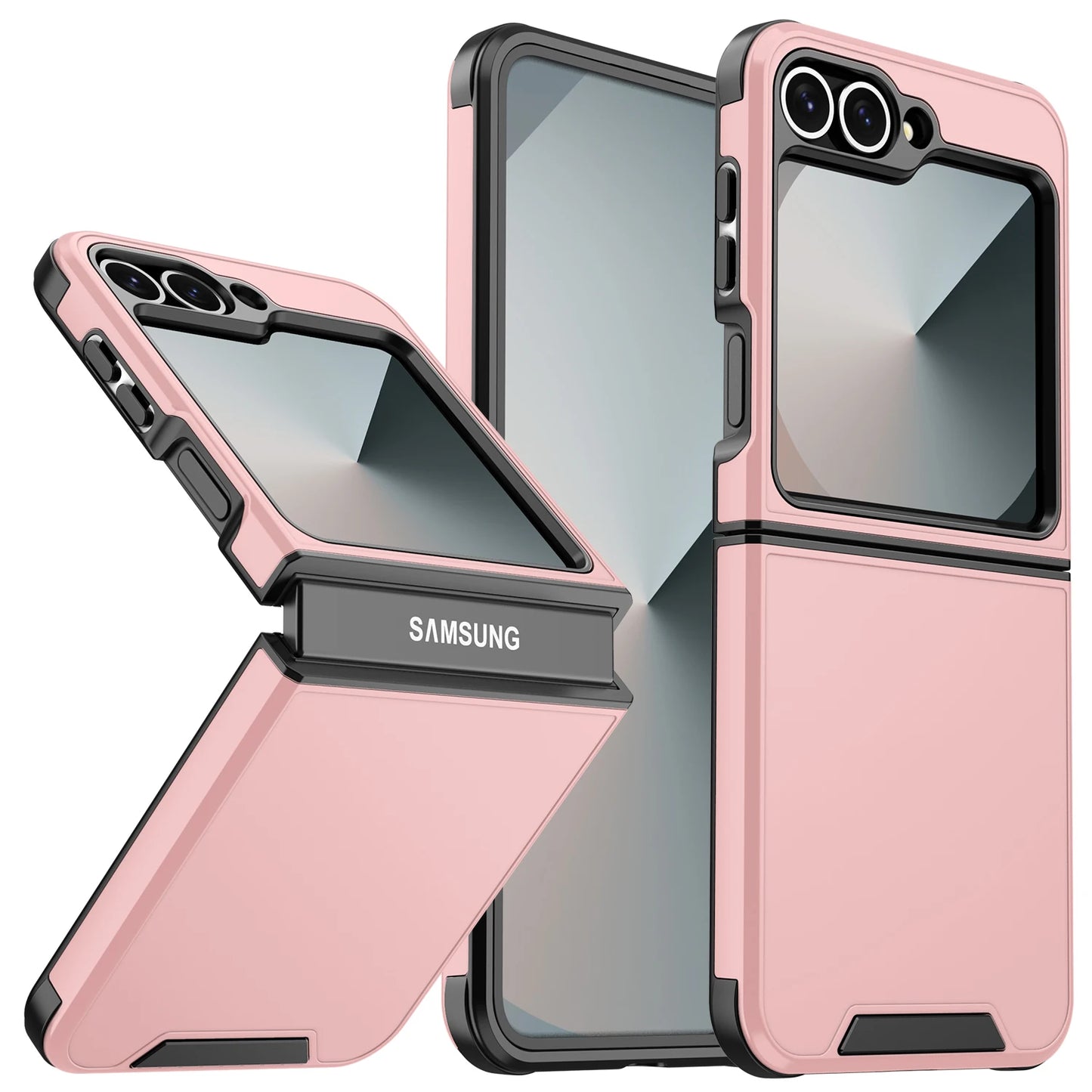 Funda de teléfono de protección mate delgada oficial Original de lujo Samsung Galaxy Z Flip 7 6 5 4 para carga inalámbrica cubierta a prueba de golpes