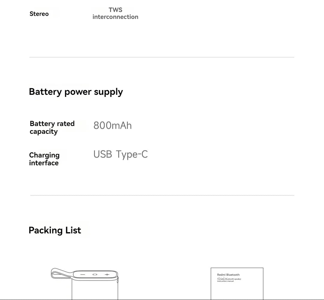 Xiaomi Redmi Altavoz Bluetooth portátil al aire libre IP67 estéreo potente caja de sonido BT5.3 RGB doble emparejamiento TWS conectividad colorida