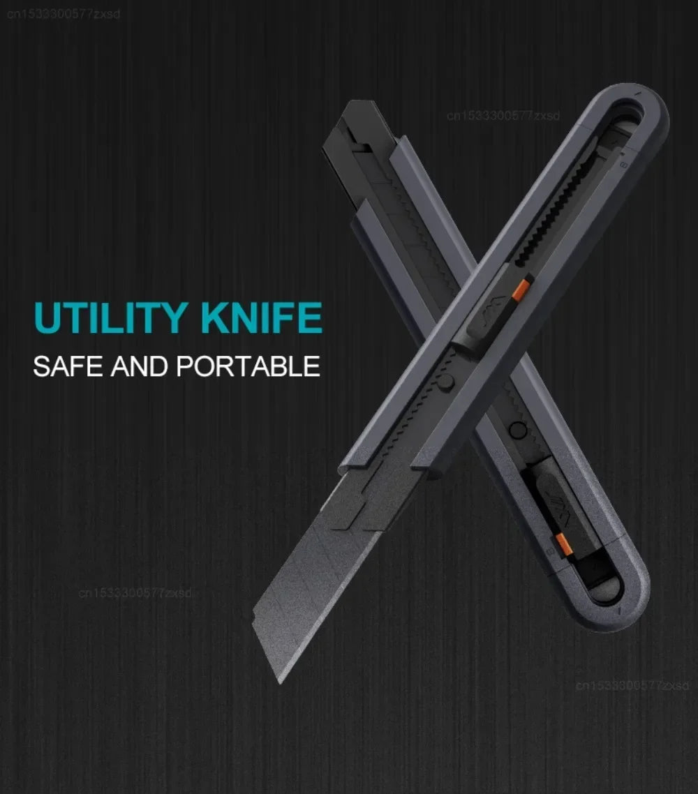 Xiaomi Jimihome-cuchillo utilitario elástico de 0,79 pulgadas, cortadores de papel, cuchillas de acero al carbono, cuchillo de bolsillo con bloqueo de seguridad, herramienta artesanal