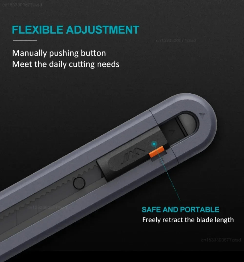 Xiaomi Jimihome-cuchillo utilitario elástico de 0,79 pulgadas, cortadores de papel, cuchillas de acero al carbono, cuchillo de bolsillo con bloqueo de seguridad, herramienta artesanal
