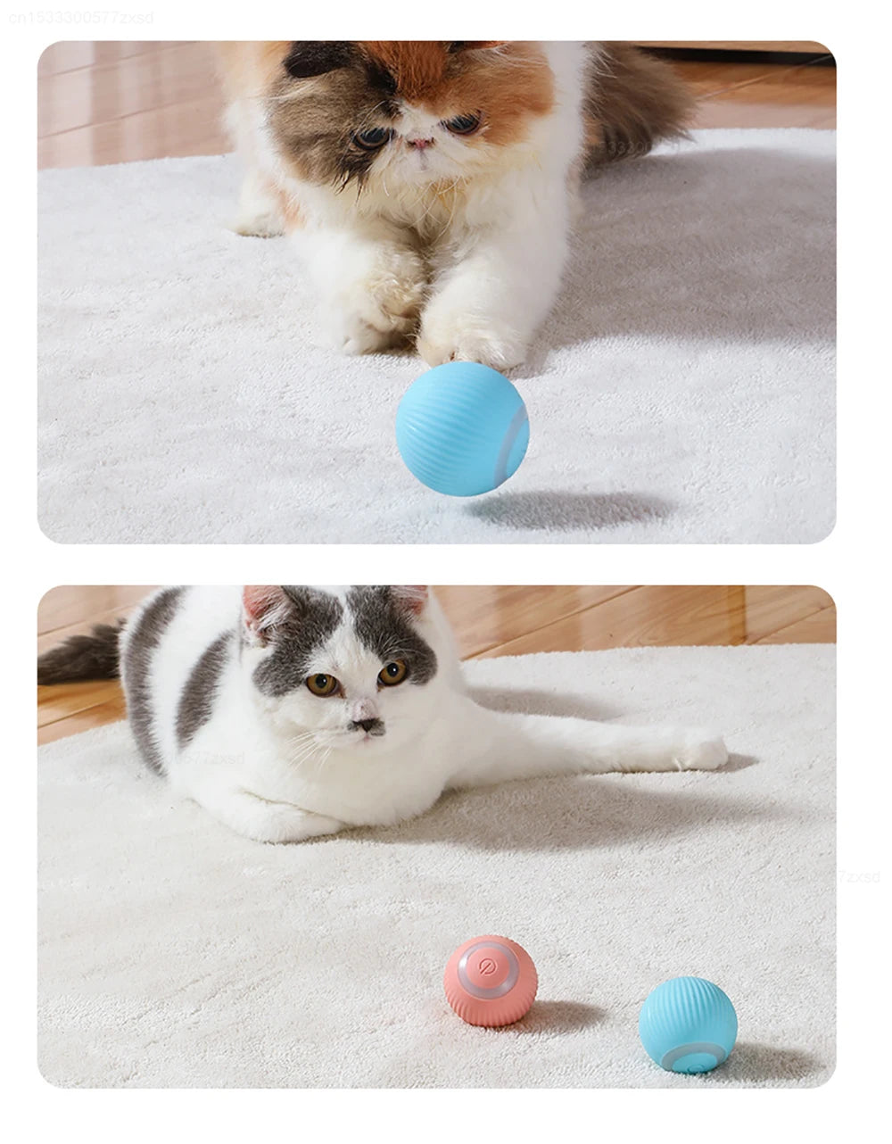 Xiaomi-pelota interactiva para gatos, juguetes inteligentes para gatos, juguete electrónico interactivo para gatos, bola mágica rodante automática para interiores, accesorios para mascotas