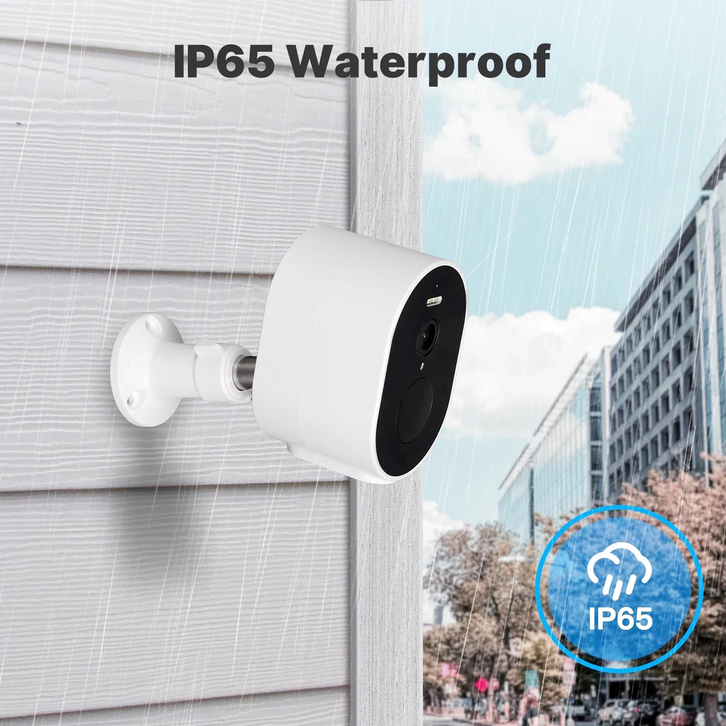 Cámara de seguridad HD inteligente carga Solar IP65 impermeable a todo Color visión nocturna funciona con Alexa Google Home, MOES Tuya WiFi 4MP HD