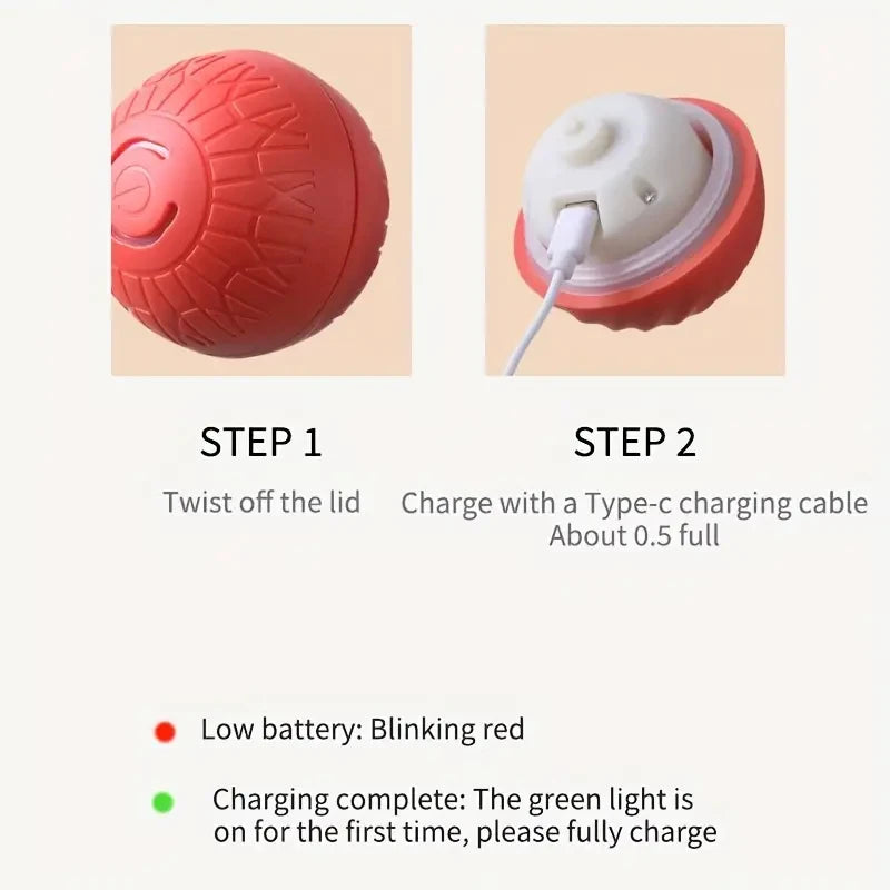 Pelota de juguete inteligente para perros, interactiva automática, con rodamiento electrónico, recargable por USB, que rebota en movimiento para cachorros a perros grandes, juguete para masticar