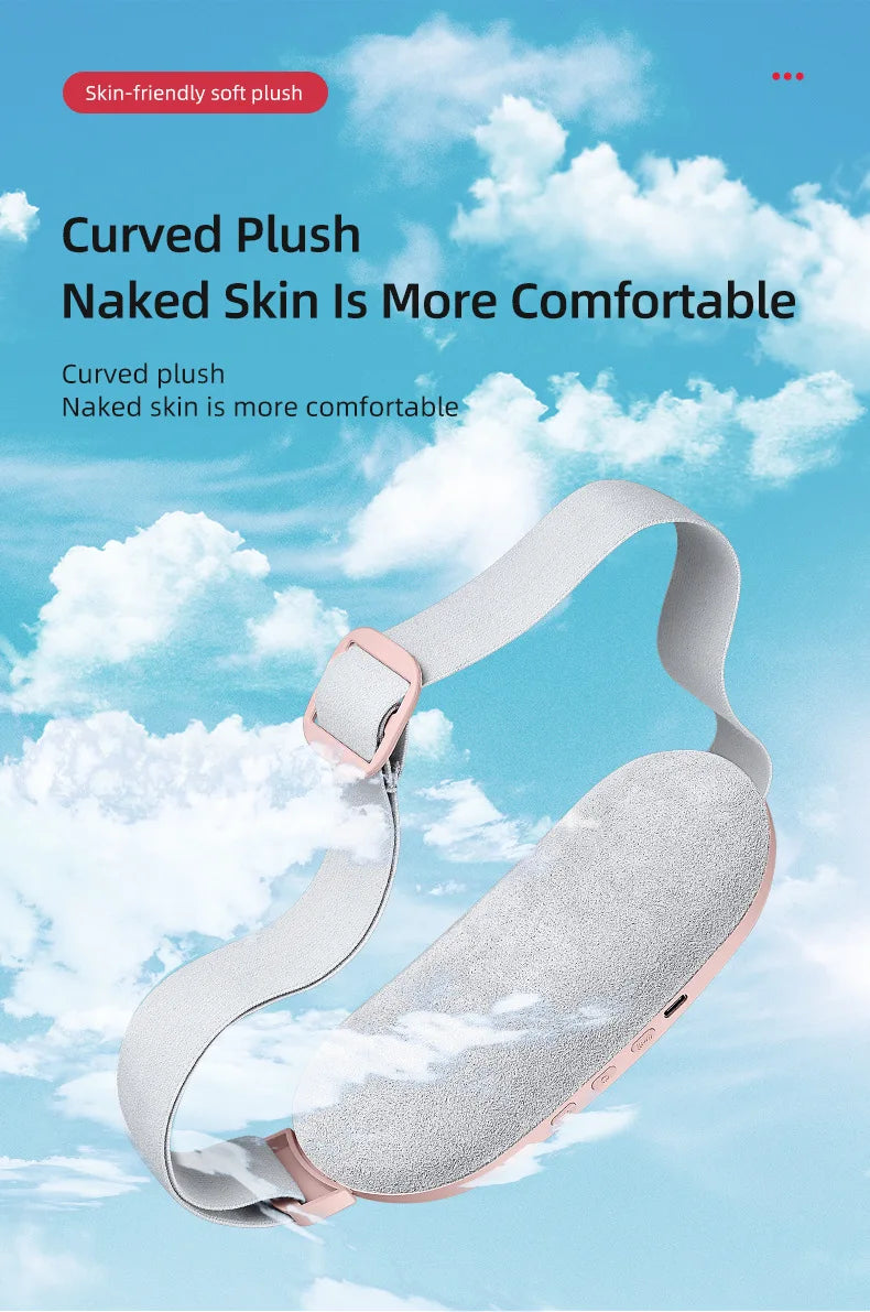 Cinturón calefactor, almohadillas térmicas menstruales, cinturón de alivio del período de compresión caliente, masaje de calefacción Abdominal recargable por USB