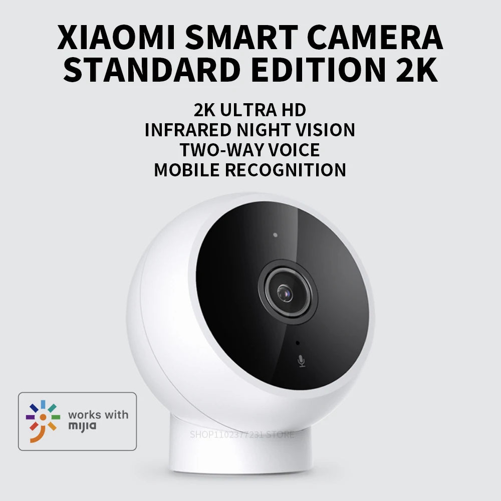 XIAOMI cámara IP inteligente edición estándar 2K HD visión nocturna infrarroja CCTV intercomunicador de voz AI alarma Base magnética WiFi en casa Videcam