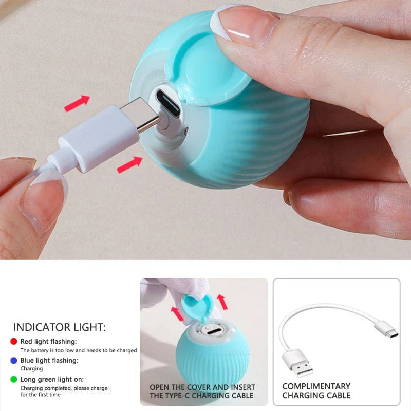 Xiaomi-pelota interactiva para gatos, juguetes inteligentes para gatos, juguete electrónico interactivo para gatos, bola mágica rodante automática para interiores, accesorios para mascotas