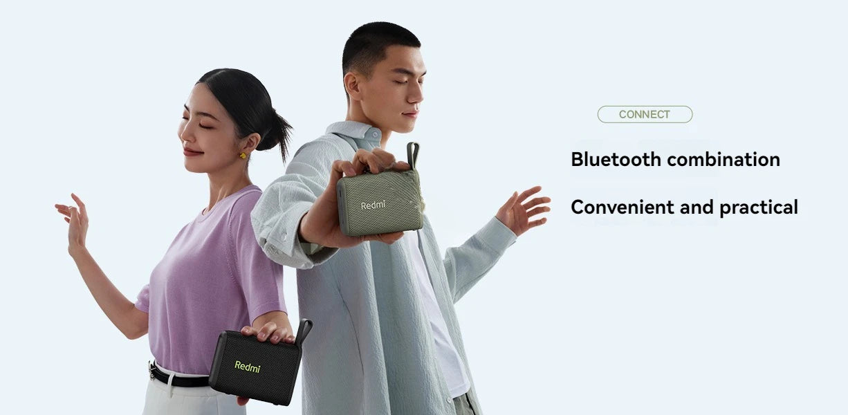 Xiaomi Redmi Altavoz Bluetooth portátil al aire libre IP67 estéreo potente caja de sonido BT5.3 RGB doble emparejamiento TWS conectividad colorida