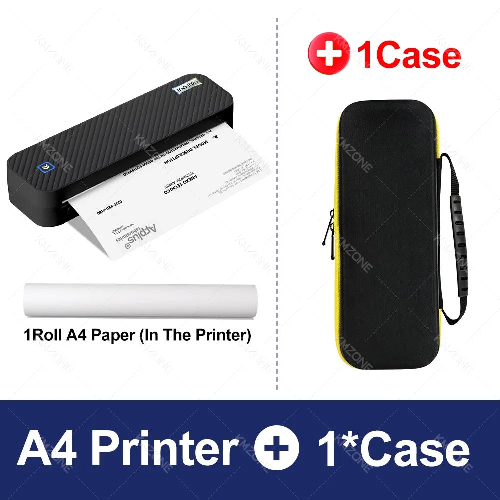 Impresora térmica portátil A4, Bluetooth, fotos, PDF, máquina de impresión de documentos, trabajo, hogar, escuela, viajes
