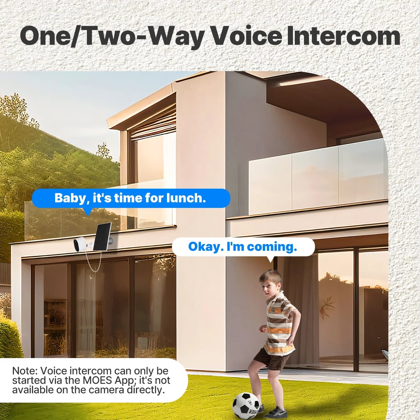Cámara de seguridad HD inteligente carga Solar IP65 impermeable a todo Color visión nocturna funciona con Alexa Google Home, MOES Tuya WiFi 4MP HD