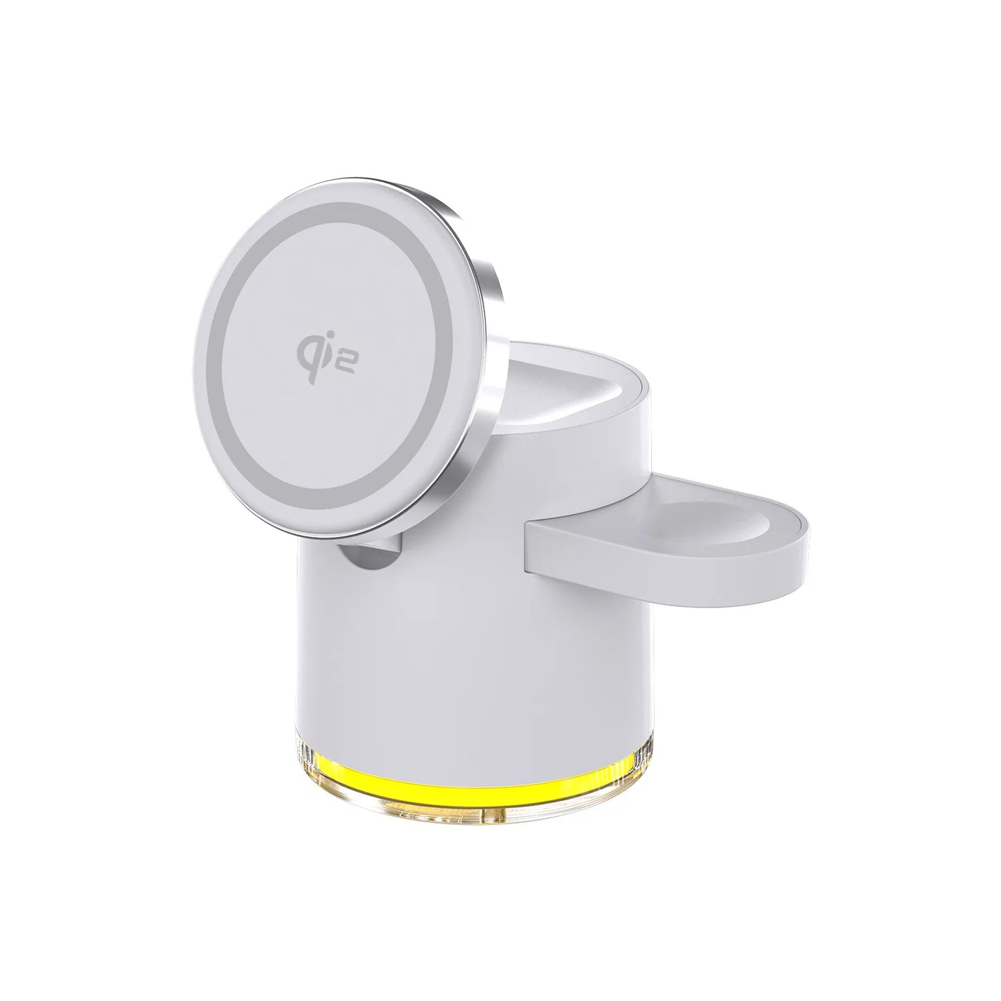 Cargador inalámbrico 4 en 1 QI2, base de carga rápida, luz nocturna para Magsafe iPhone 16 15 14 Pro Max Airpods Pro 2-8 Apple Watch