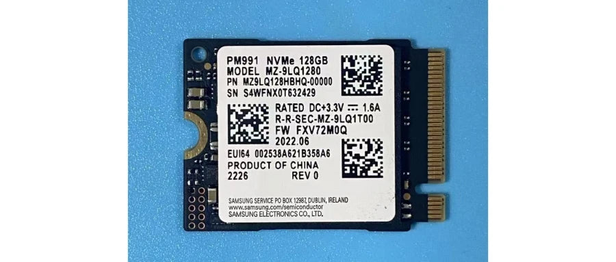 SSD interno NVMe PCIe M.2 2230 / 2242 empaquetado por OEM Samsung BM9C1/PM9B1/PM9C1A/PM991A y WD SN740 y Crucial P310 y Micron 2450